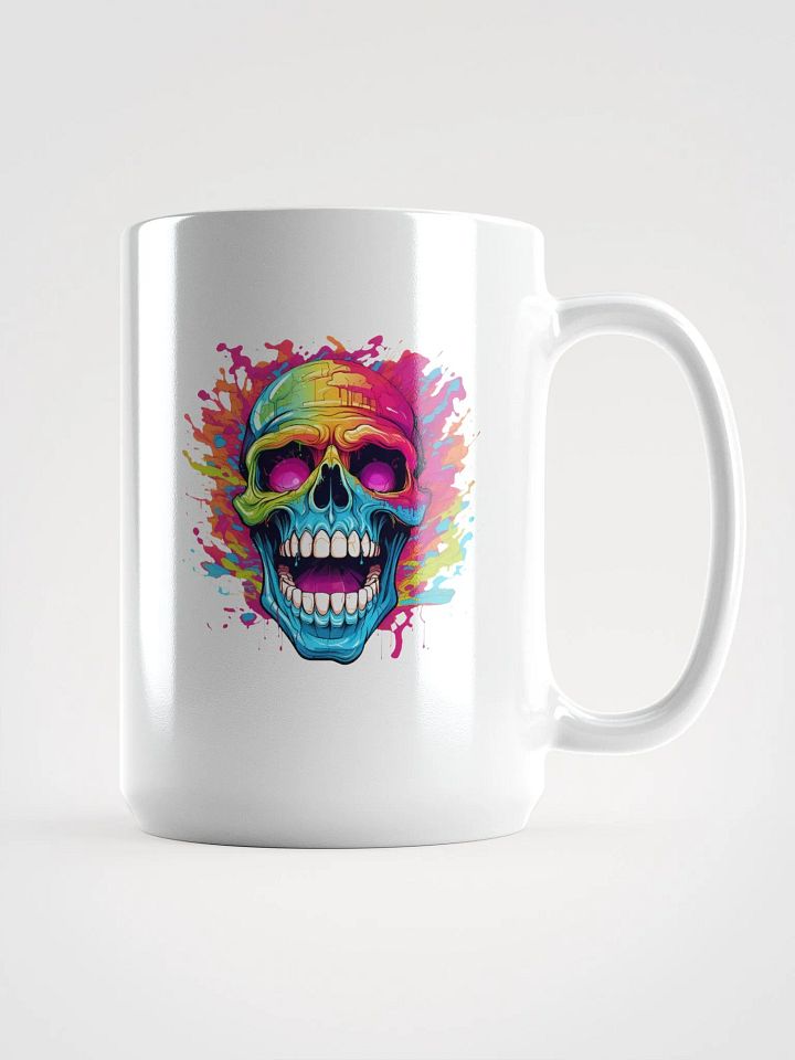 Psychedelic Skull Splatter Mug product image (1)
