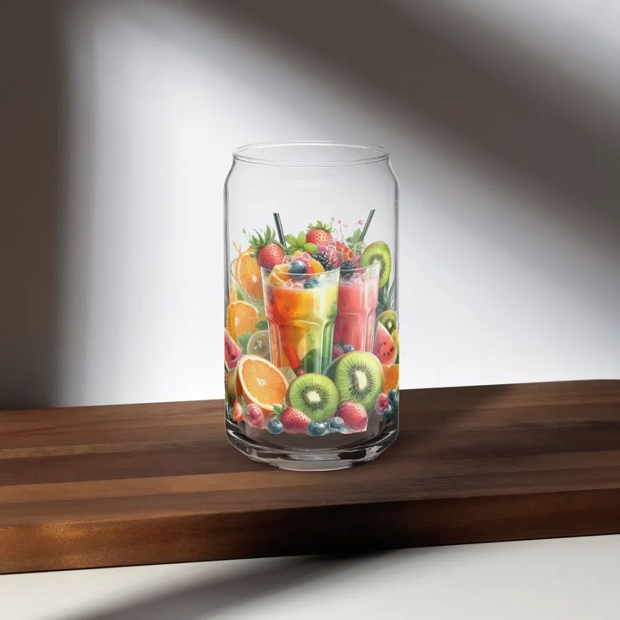 Fruit juice and fresh fruit -01-Can-Shaped Glass product image (5)