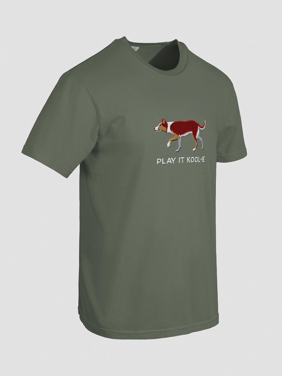 Play It Kool-ie T-Shirt(Embroidered) of an Australian Koolie(Red Tricolor) product image (28)