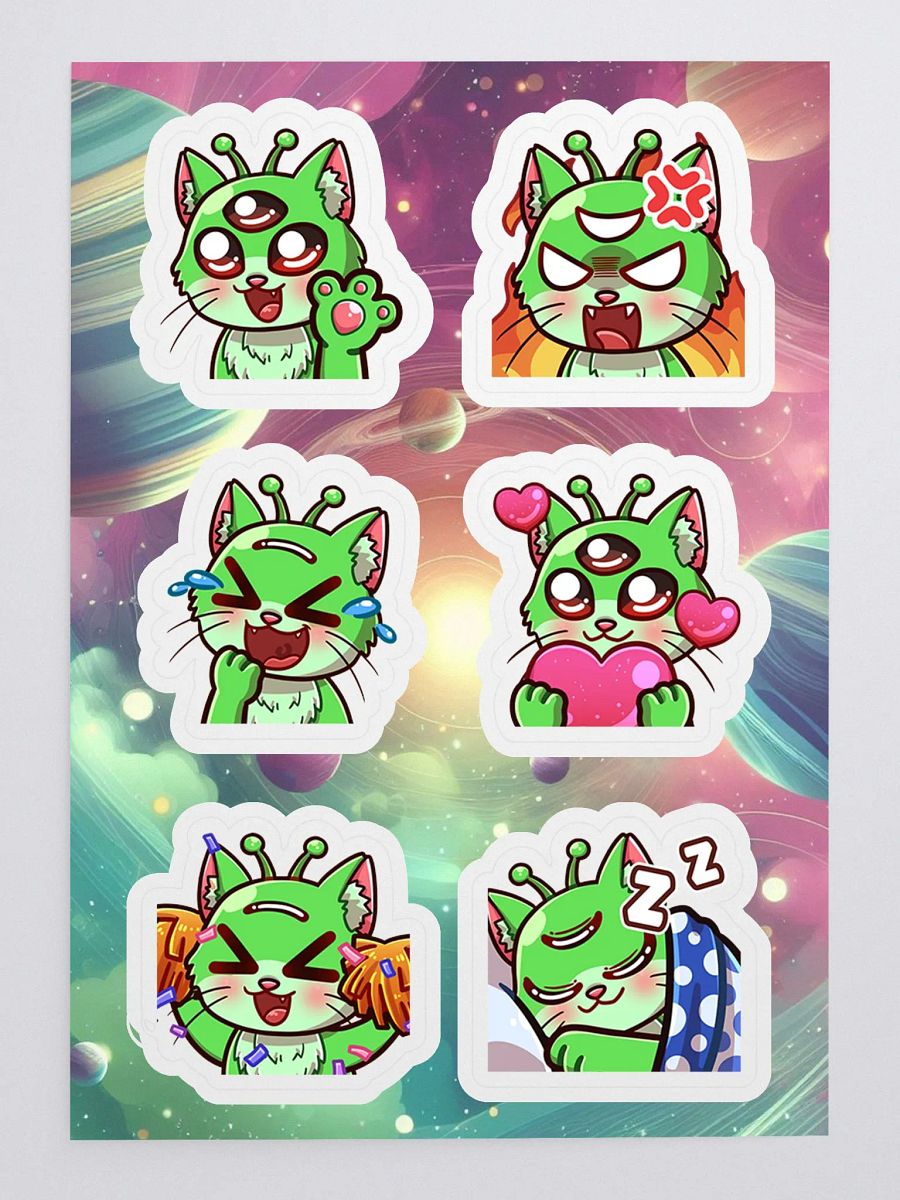 Cosmic Cat Emote Sticker Collection v1 product image (3)