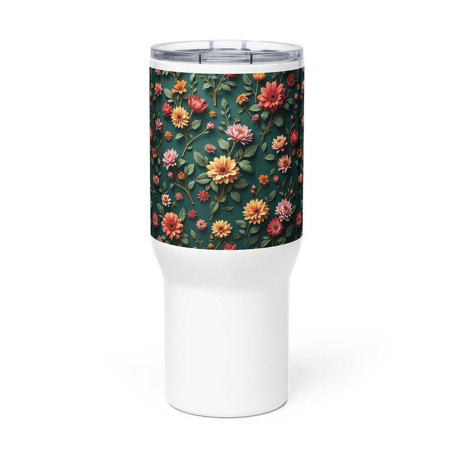 Vintage Floral Travel Tumbler with Handle product image (3)