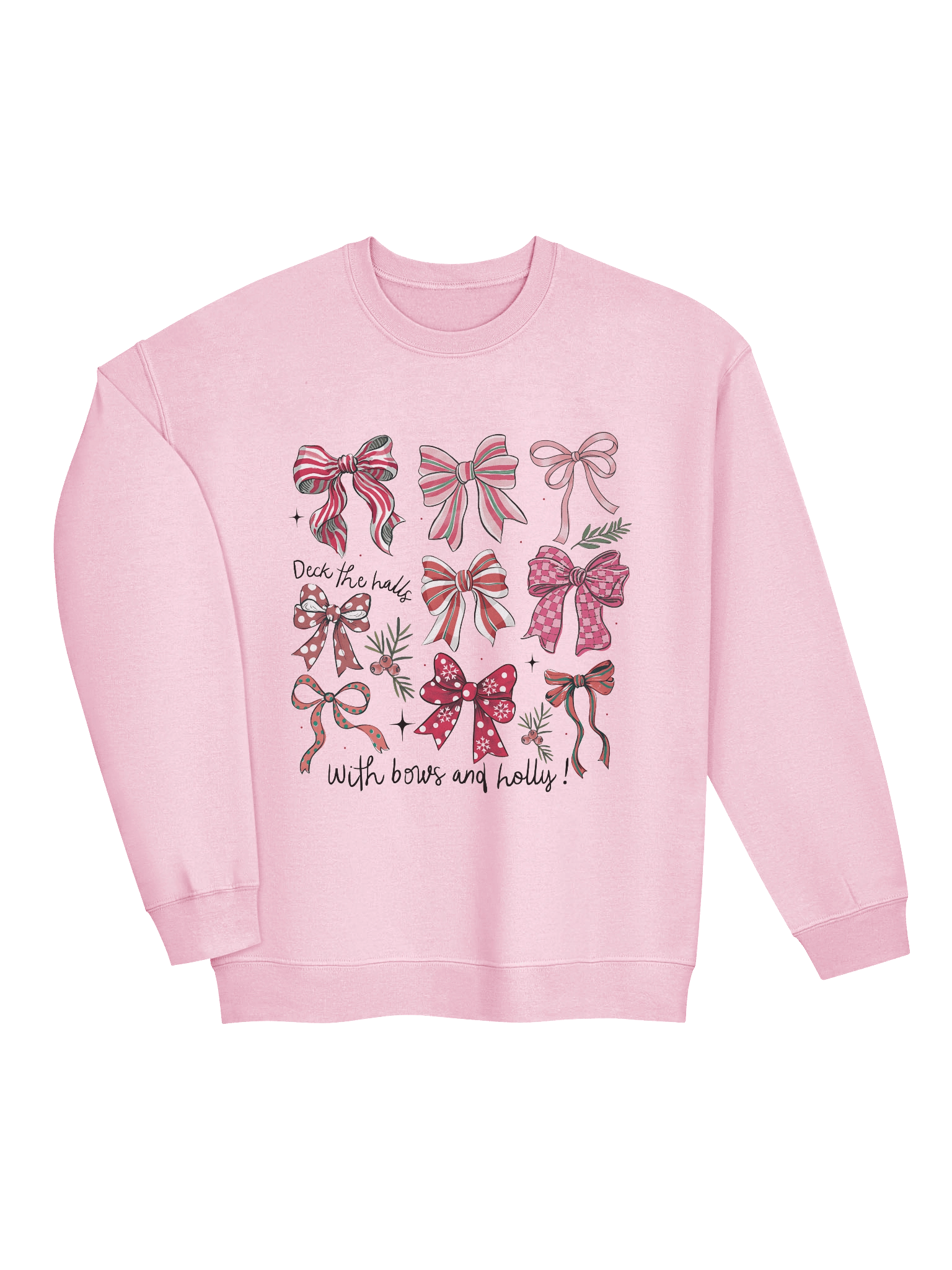 Festive Bow Collection Sweatshirt | Cute Holiday Aesthetic Crewneck product image (3)