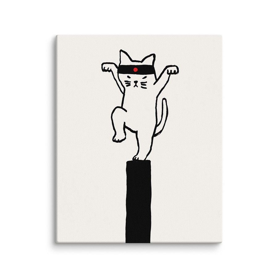 Karate cat canvas art print product image (25)