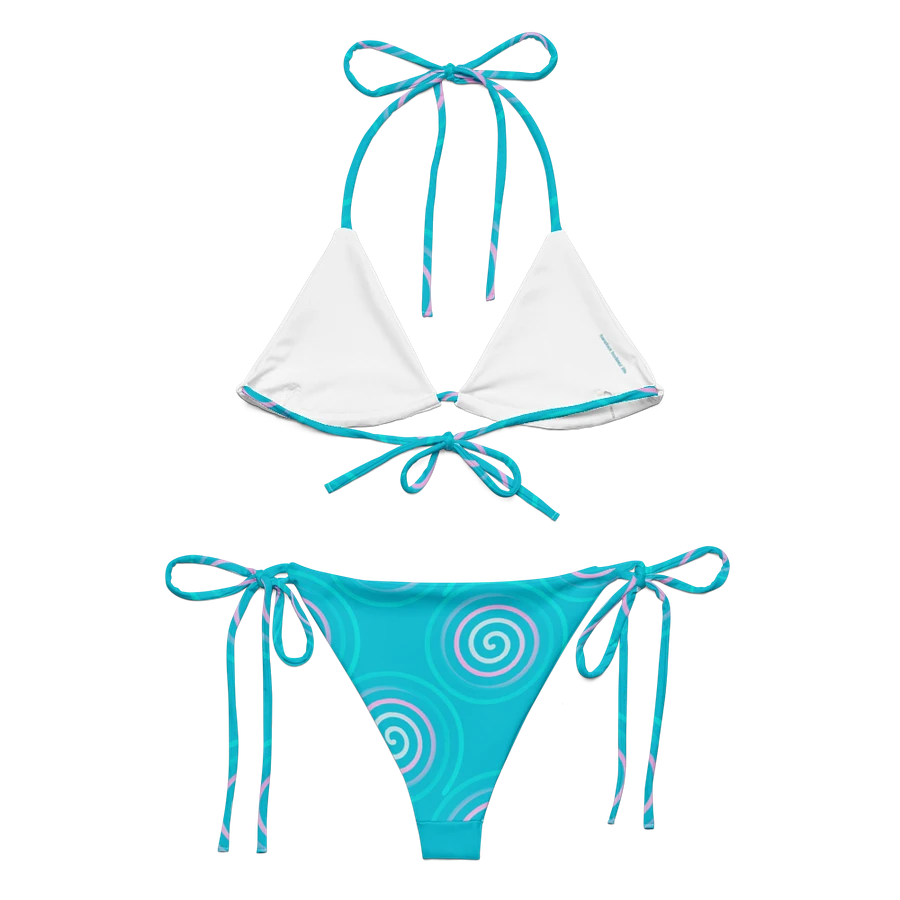 Beautiful Minimalist Ocean Swirl Pattern String Bikini product image (5)