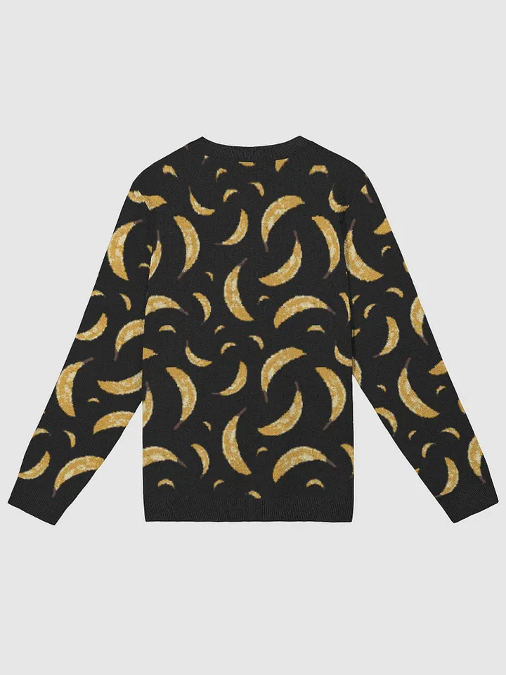 Banana Pattern black classic fit sweater product image (9)