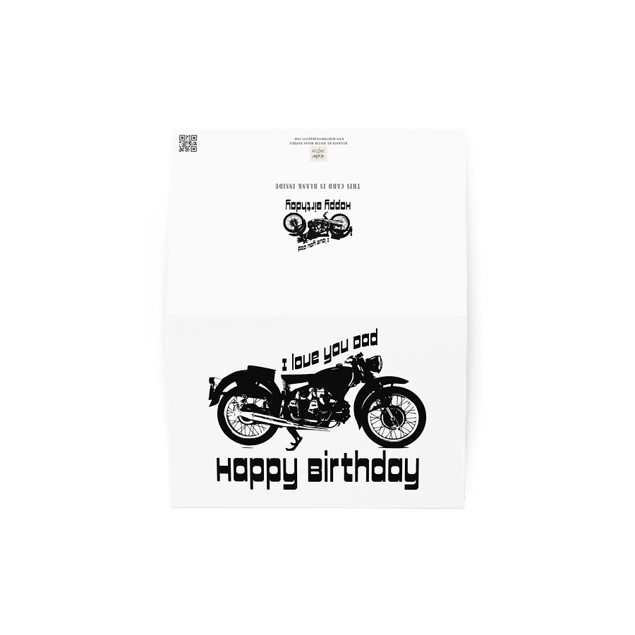Motorcycle Happy Birthday Card for Dad product image (3)