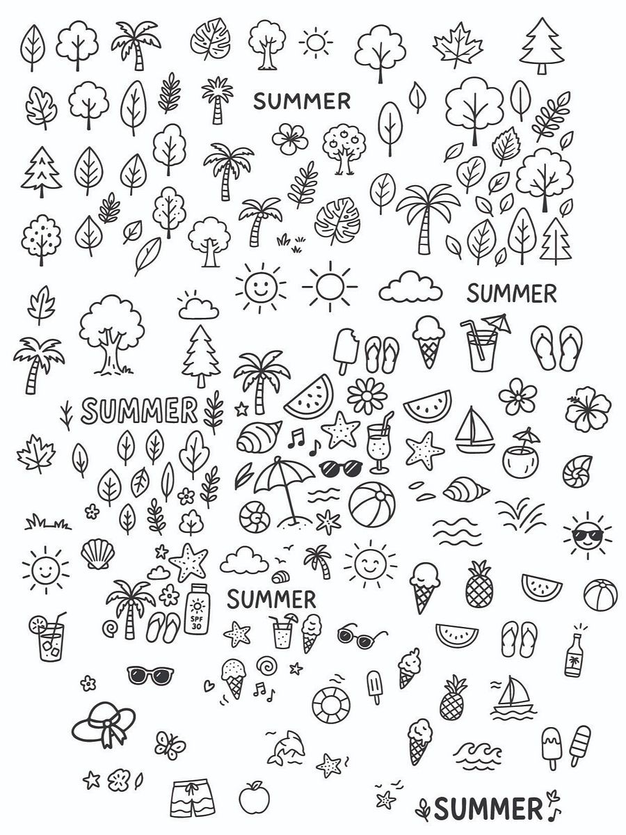 Simple Summer Doodle for Printable Projects product image (3)