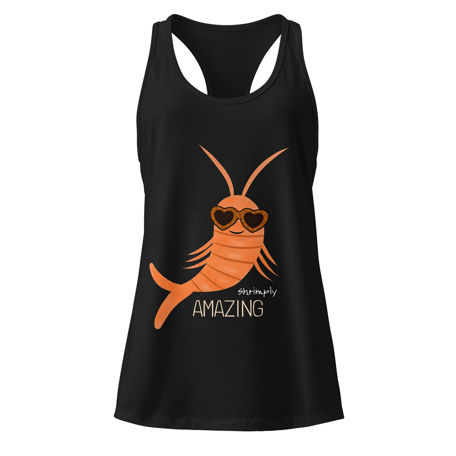 Amazing Shrimp Heart Sunglasses Racerback Tank product image (1)