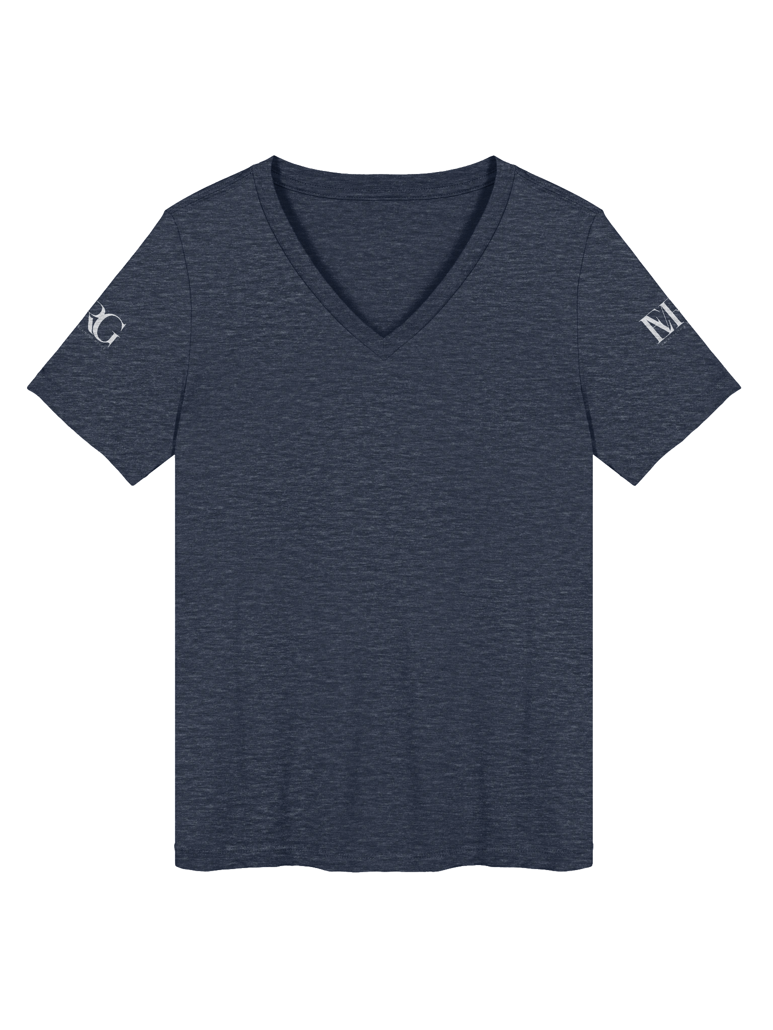 Sleeve Logo Navy V-Neck Tee product image (1)