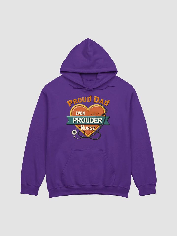 Proud Dad Even Prouder Nurse Heart Hoodie product image (1)
