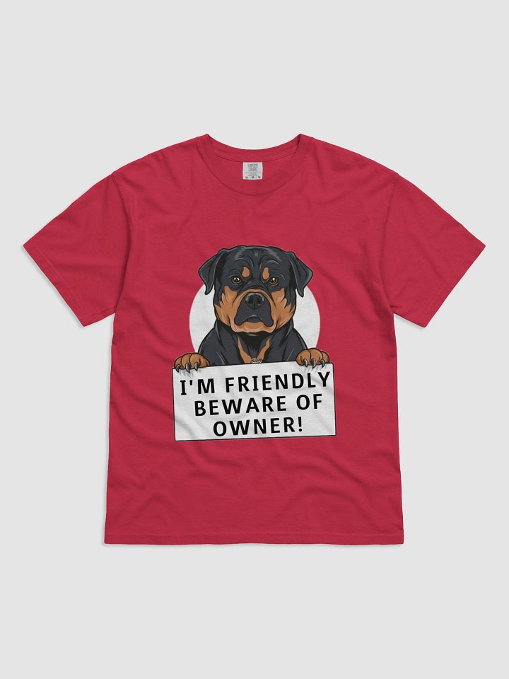 Friendly Rottweiler Warning T-Shirt product image (1)