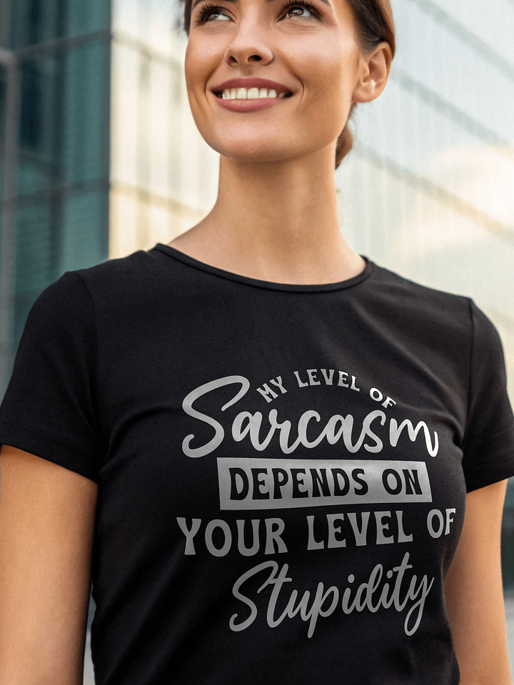 My Level Of Sarcasm Depends On Your Women's Black T-Shirt product image (1)