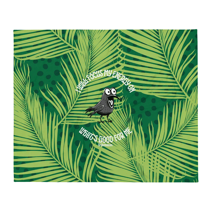 Throw Blanket 💚 I will focus my energy on what's good for me (127 × 153 cm) product image (1)