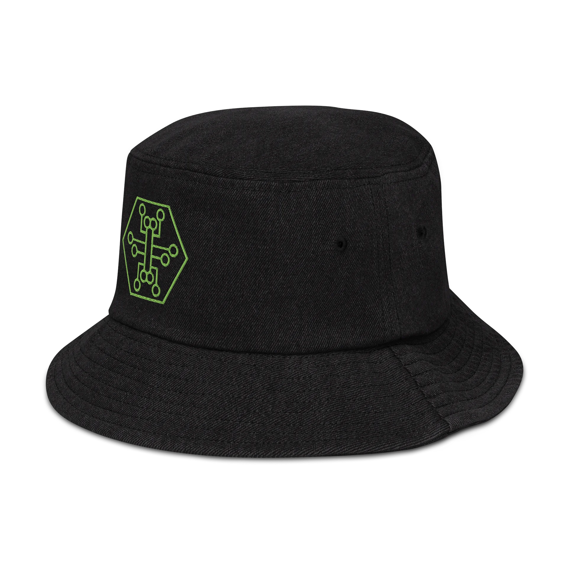 hackers.town bucket hat, green product image (4)
