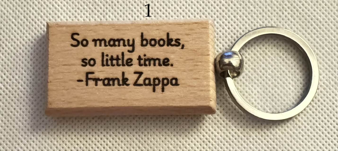 Book Lover Wooden Engraved Keychains | Reading & Literature Sayings | Perfect for Readers product image (1)
