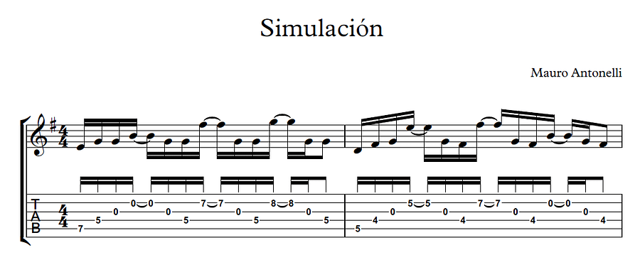 Simulación - Partitura + Tabs product image (1)