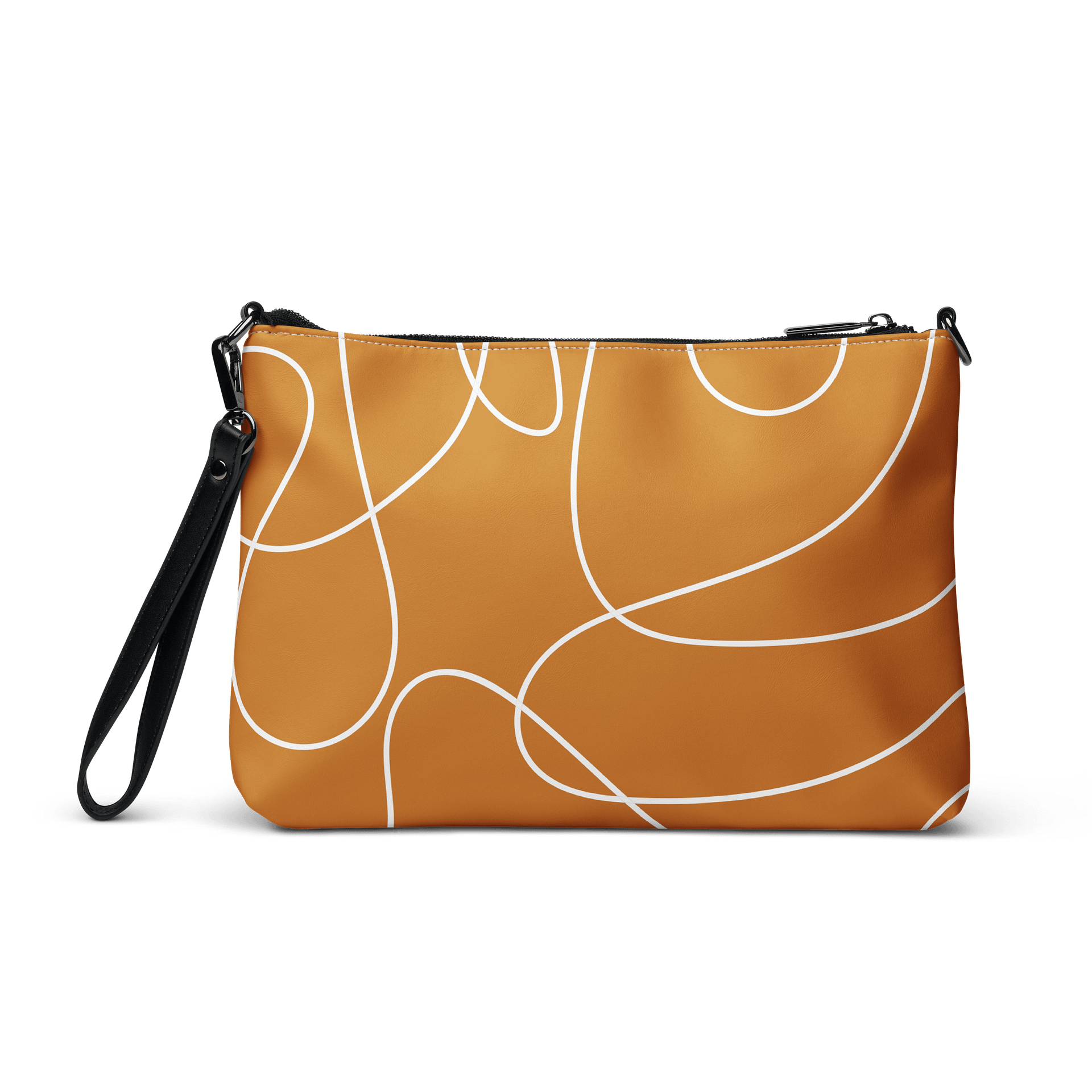 Flowing Lines Orange Crossbody Bag product image (3)