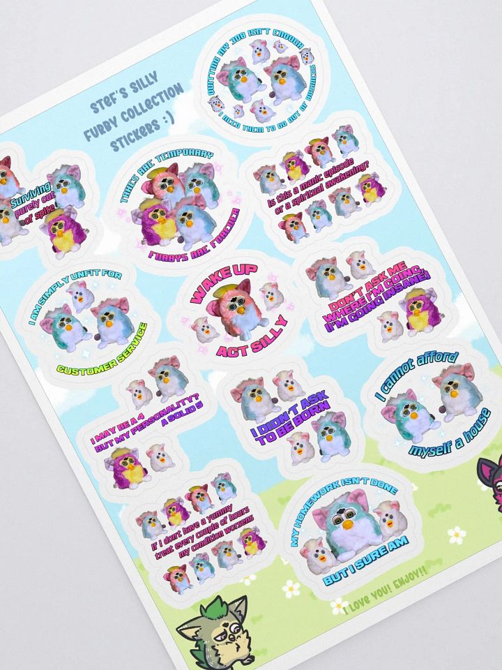Silly Furby Baby Sticker Sheet product image (2)
