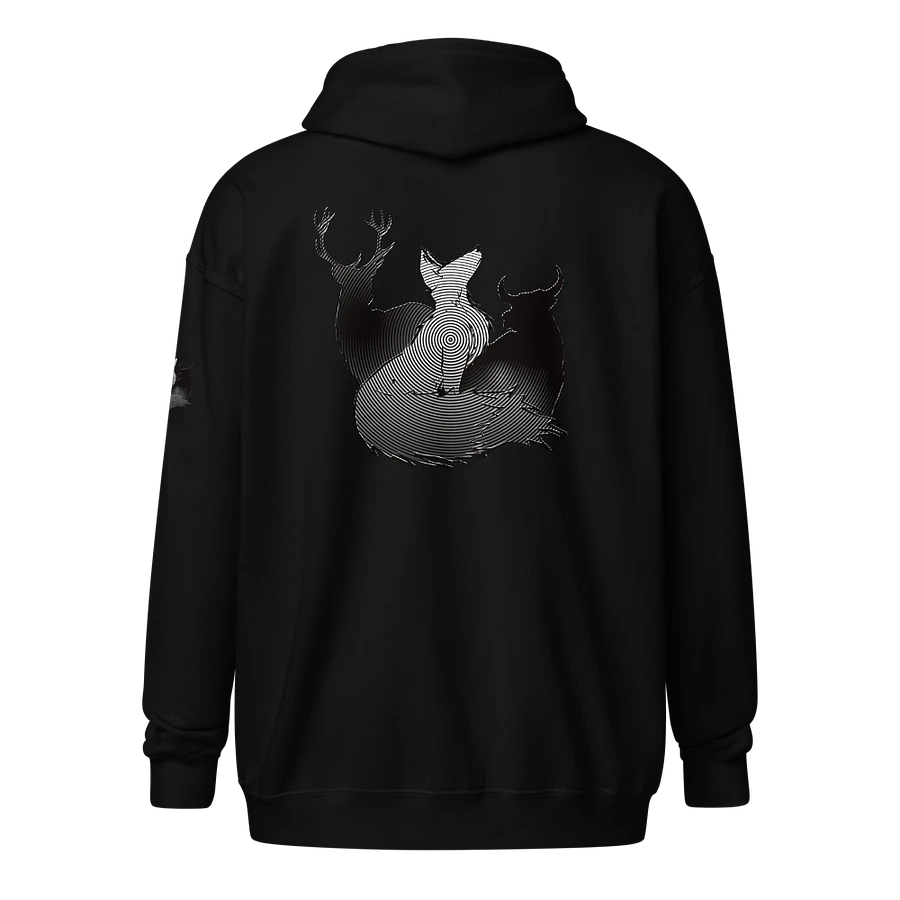 Stag Vixen and Bull Hypno design zip up hoodie product image (1)