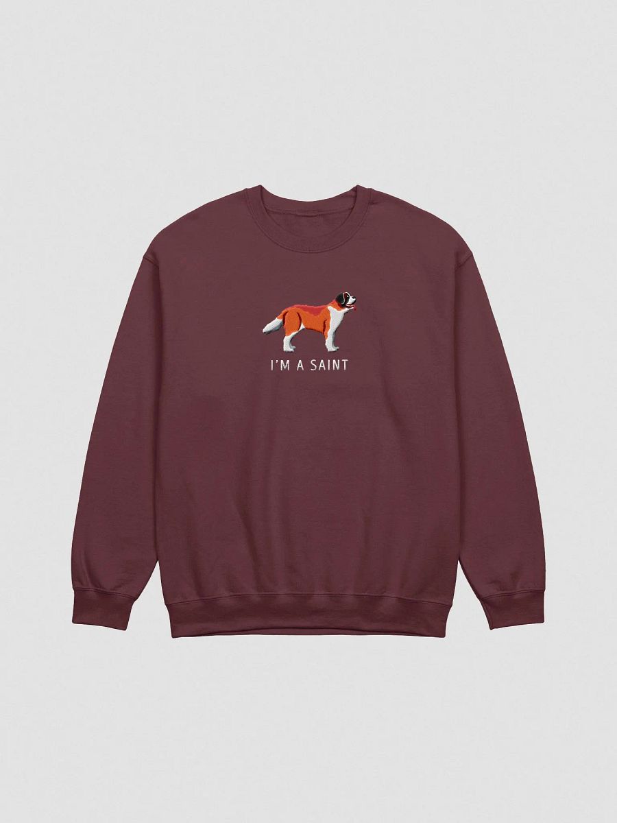 I'm a Saint Sweatshirt (Embroidered) of a Saint Bernard(Red) product image (4)