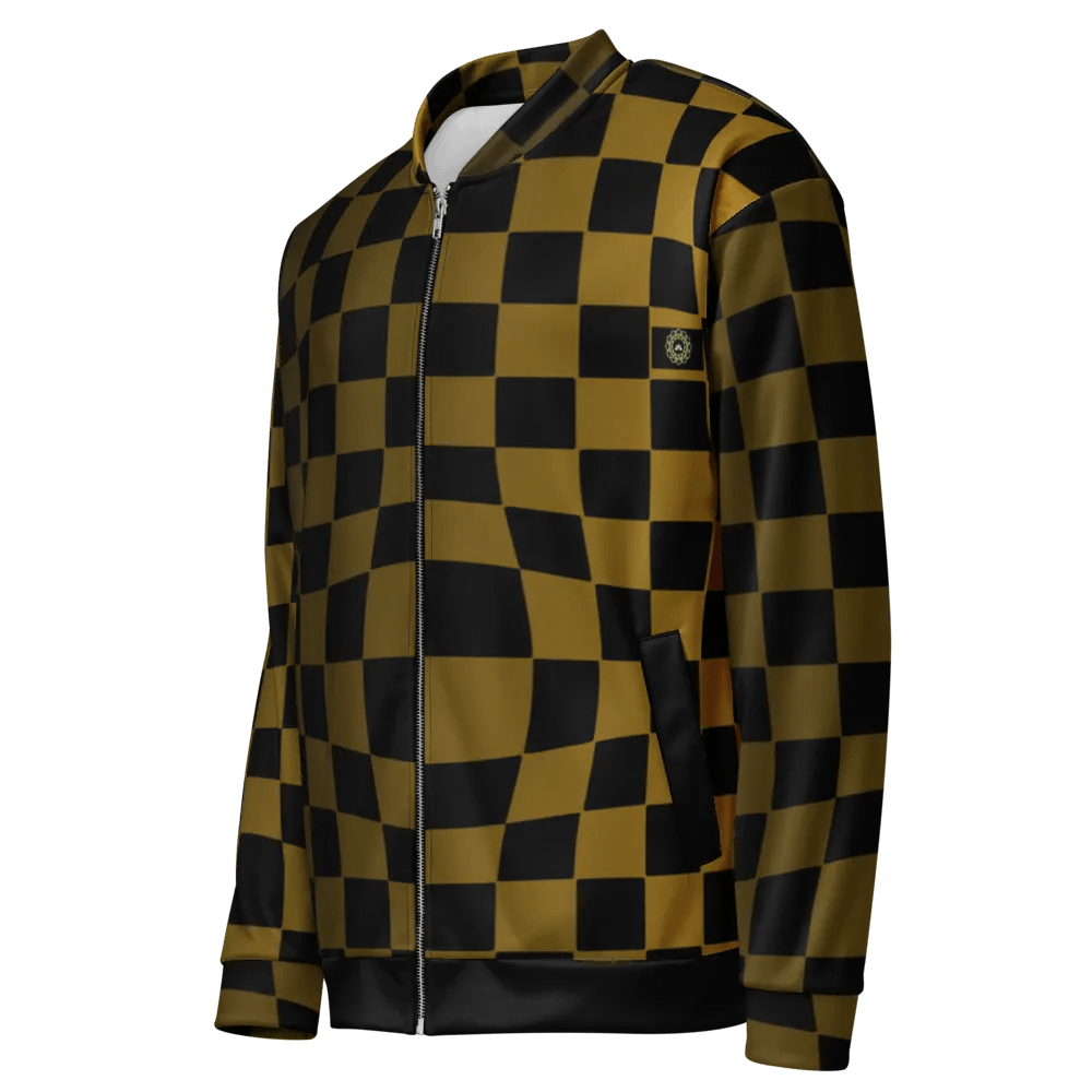 Kaleidoscope Illusion All-Over Bomber Jacket_Gold product image (1)