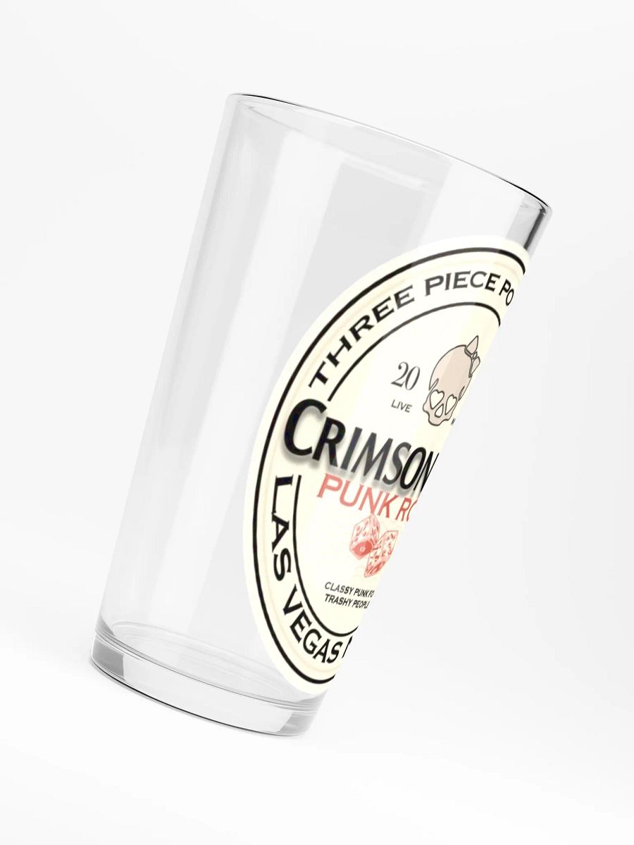 CRIMSON RIOT BEER LOGO PINT GLASS product image (6)