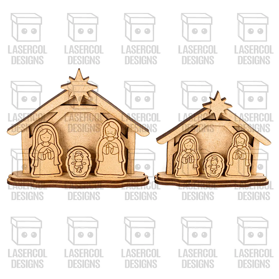 Small Nativity Scene Gift Set 3 - Christmas - Laser Cut Files product image (2)