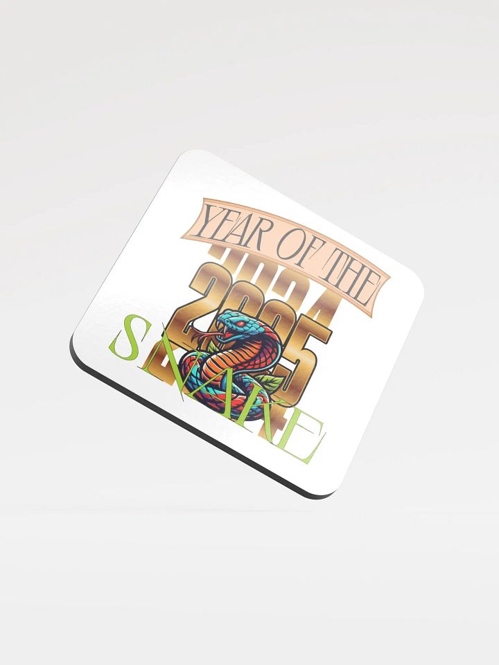 Year of the Snake 2025 Glossed Cork Coaster product image (1)