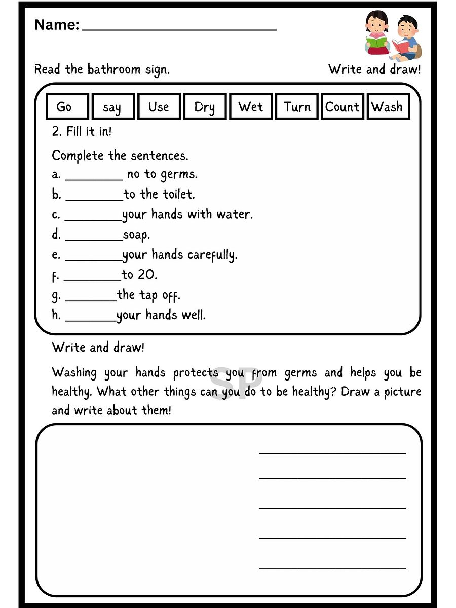 Bathroom Sign Reading Comprehension Practice Test product image (4)