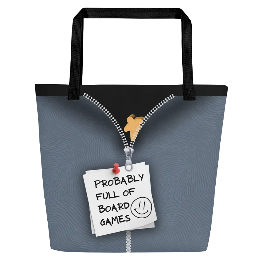 3D Peeking Meeple Shoulder Tote Bag for Board Gamers - Probably Full of Board Games product image (2)