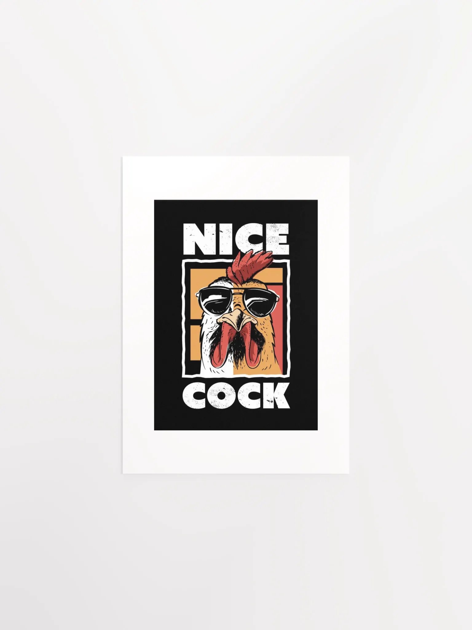 NICE COCK - Illustrated Rooster Poster product image (1)