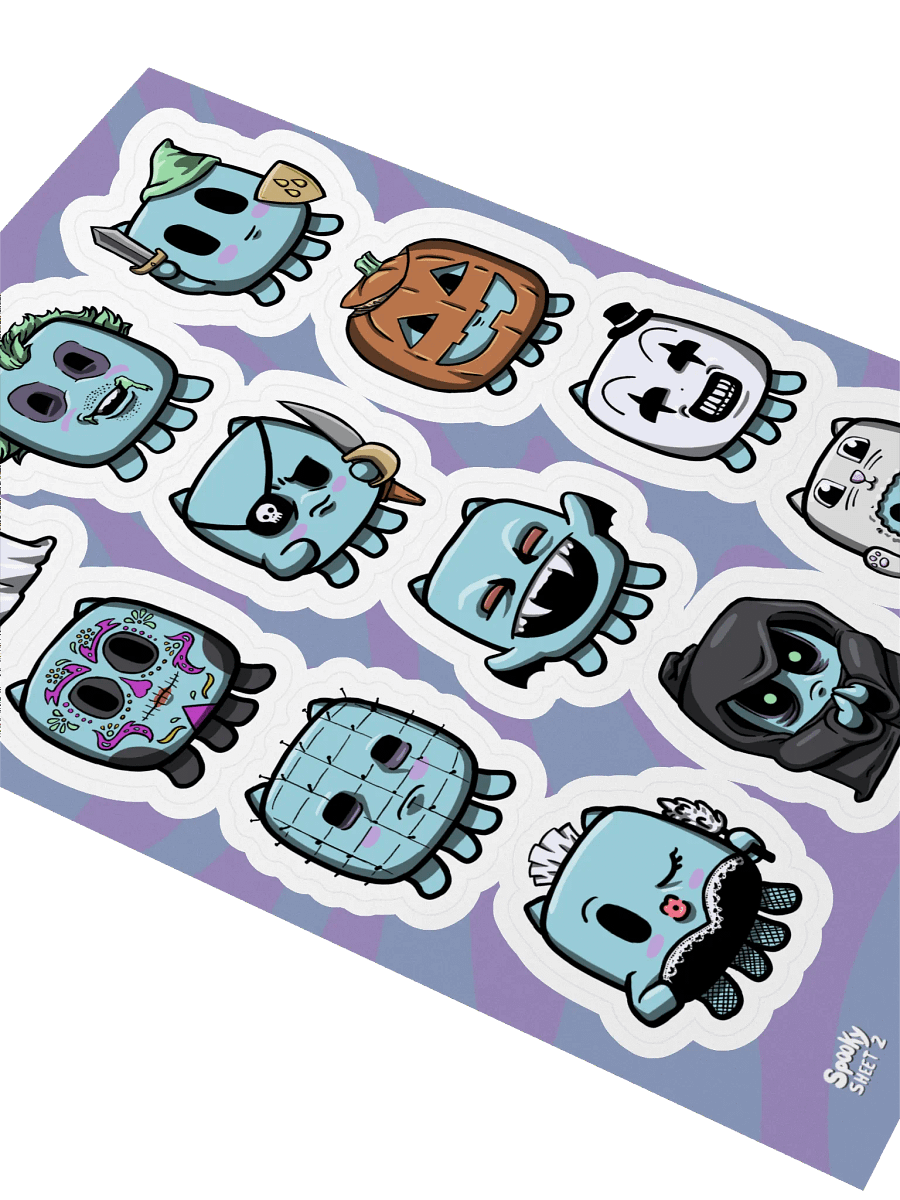 Floody Buddy Sticker Sheet 2 - Spooky Halloween product image (2)