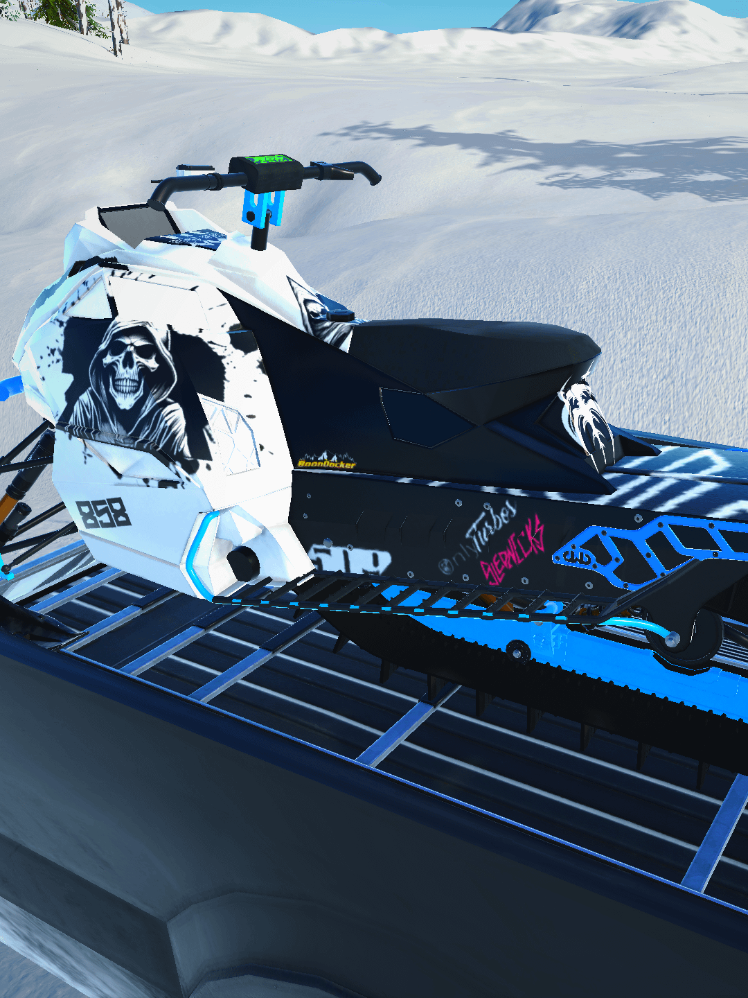 Catalyst 858 Wreker Wrap black and white with 509 suit and dark gauges and suspension product image (3)