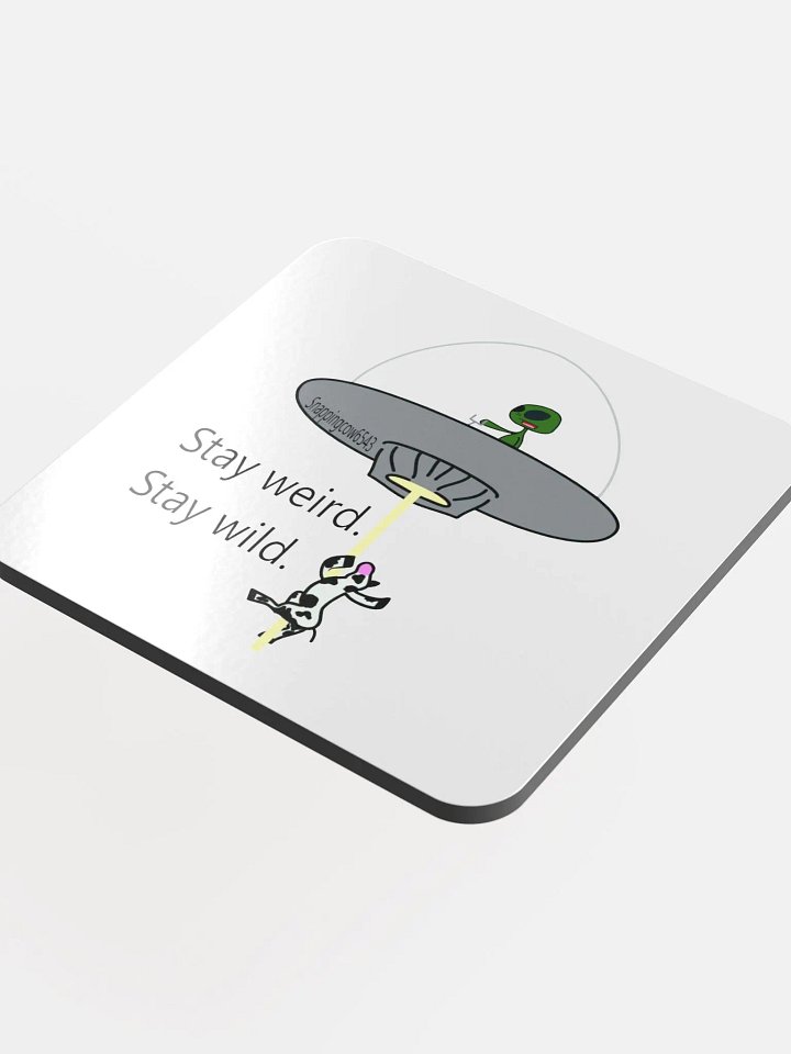 Stay Weird. Stay Wild. Coaster (White) product image (2)