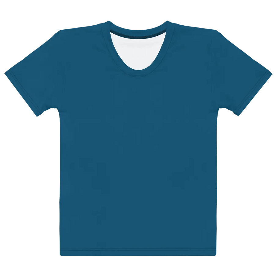 Plain Dark Blue True Summer Women's Crewneck Polyester Heavyweight Premium T-Shirt by Treasure Pie product image (10)