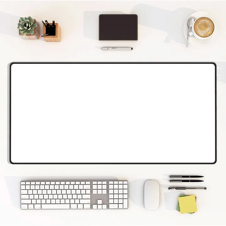 Snow Large Desk Mat (15.5 x 31.5) product image (1)