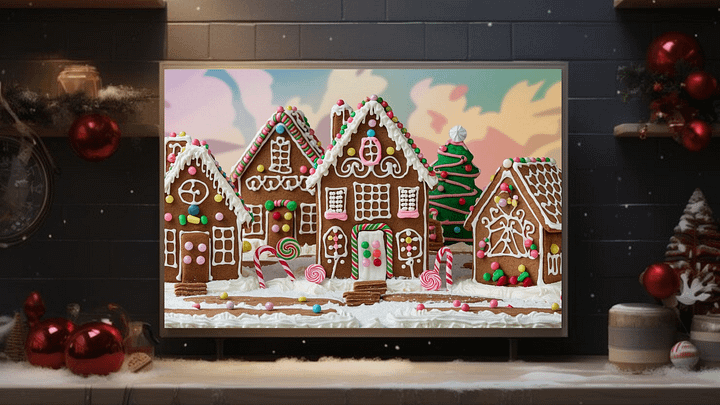 Gingerbread Cottage in Winter Wonderland - Frame TV II product image (2)