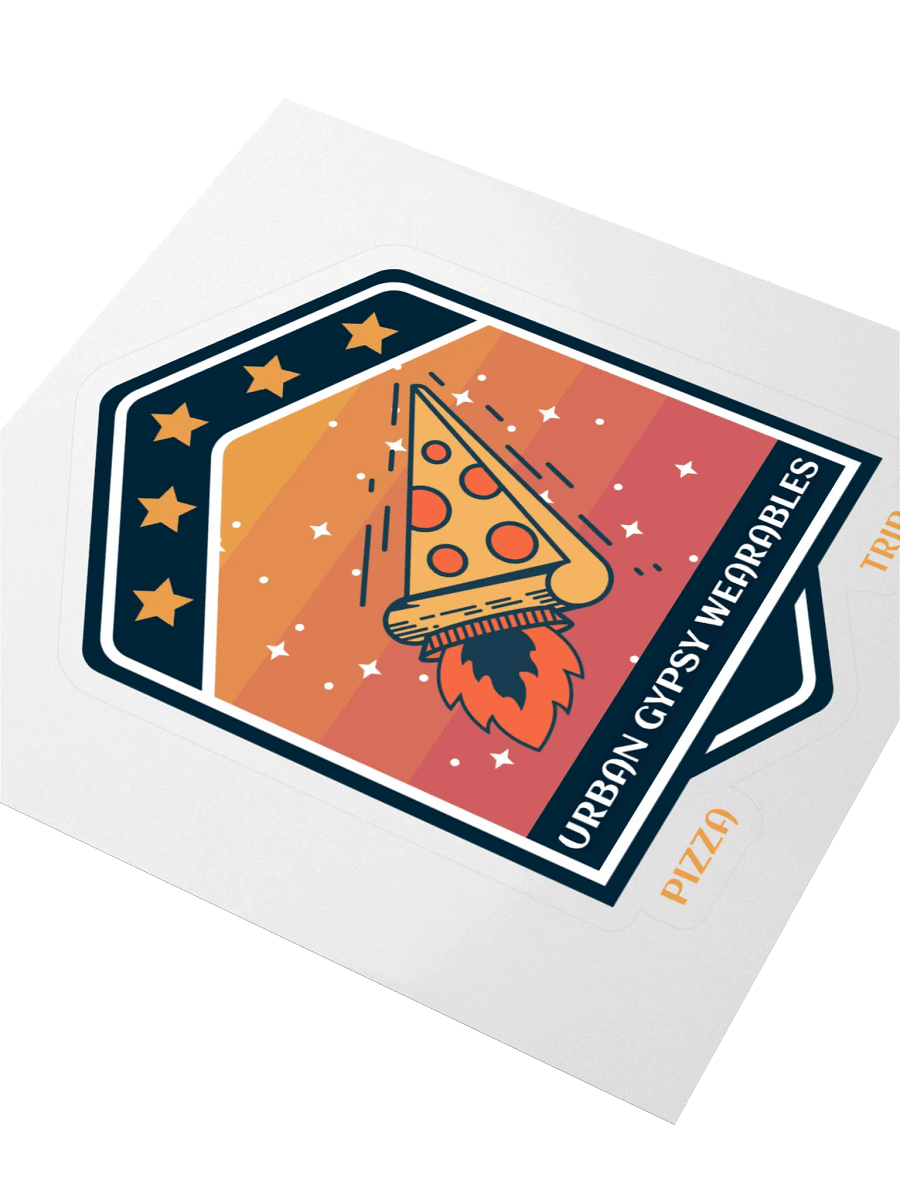 Pizza Trip Rocket Kiss Cut Stickers product image (3)