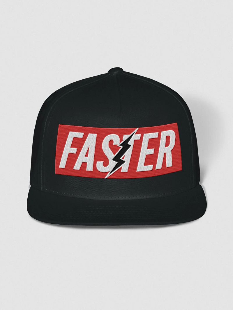 FASTER Yupoong Flat Snapback Cap
