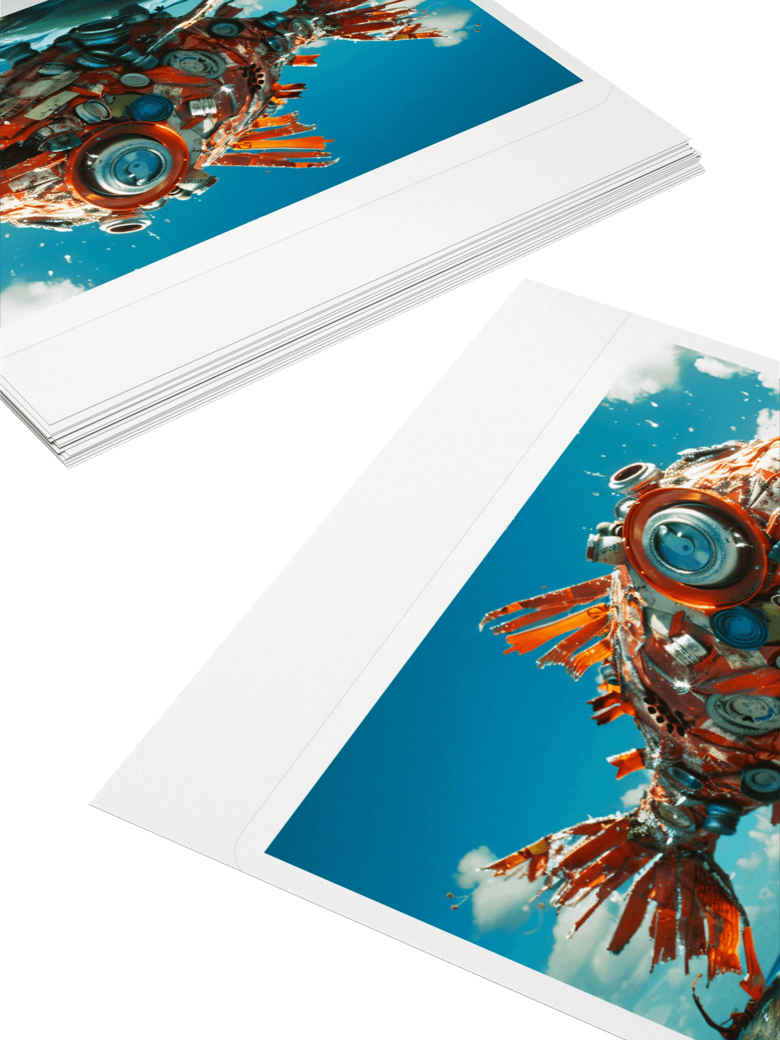 Surreal Marine Debris Ocean Pollution Fish Sticker product image (4)