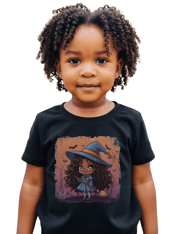 Toddler Girl Halloween T-Shirt | Cute Little Witch Graphic Tee | Spooky Fun Shirt Ages 2-5 product image (1)