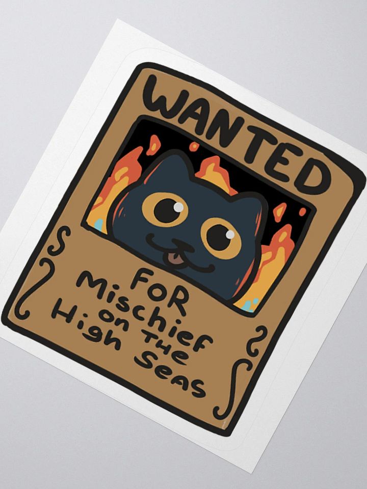 Straw Cat – Wanted Sticker product image (4)