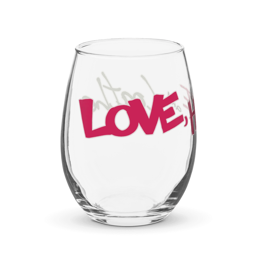 Love, Hate, and Loathe Wine Glass product image (4)