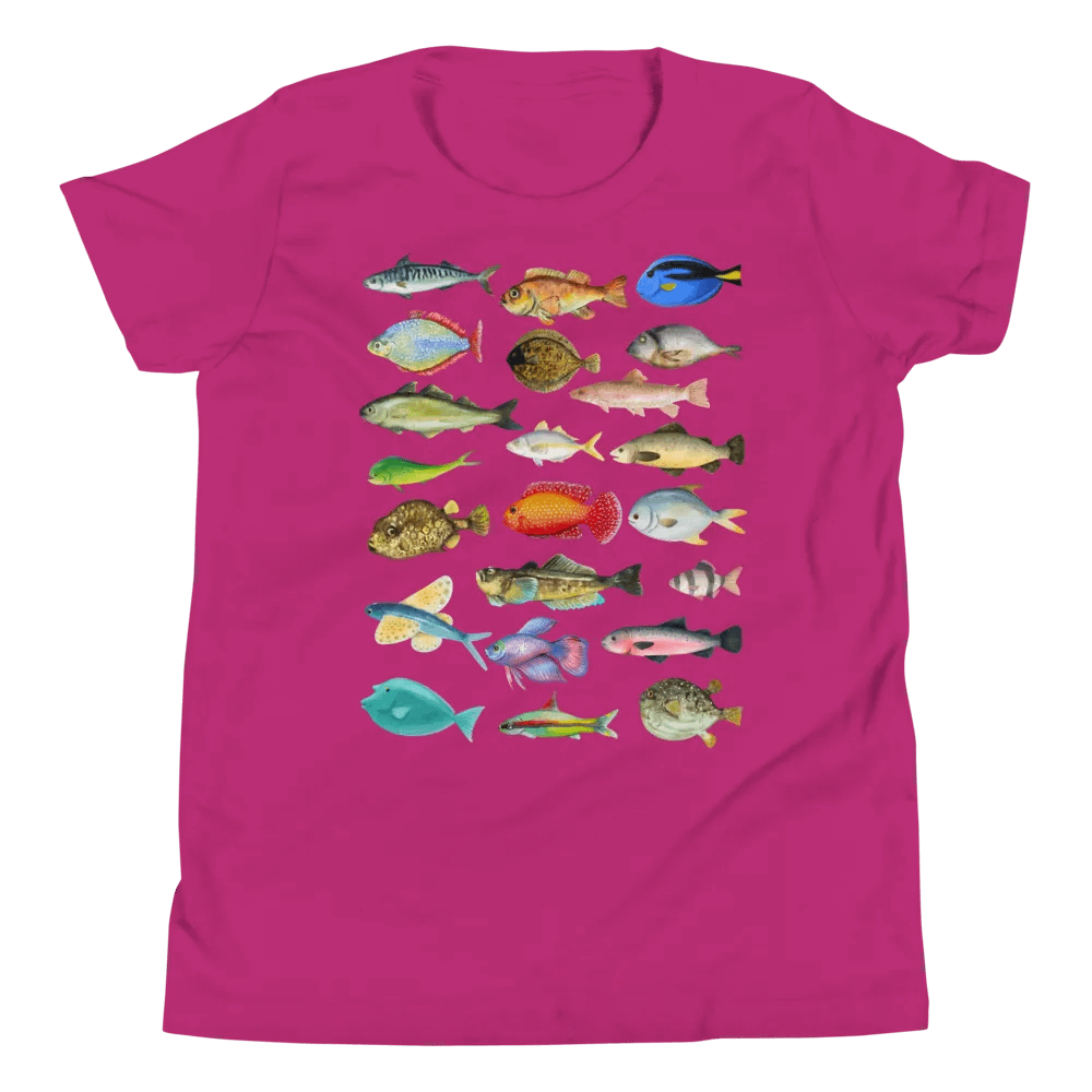 Aquatic Adventures Fish Collage Youth T-Shirt product image (1)