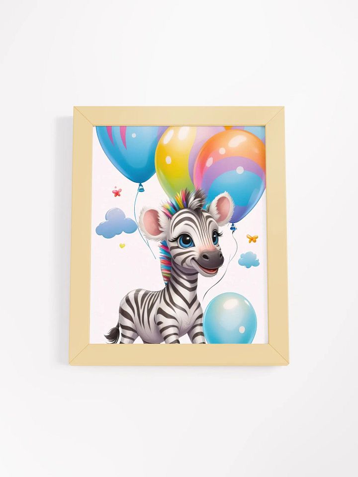 Baby Zebra - Nursery Wall Art - Framed product image (1)