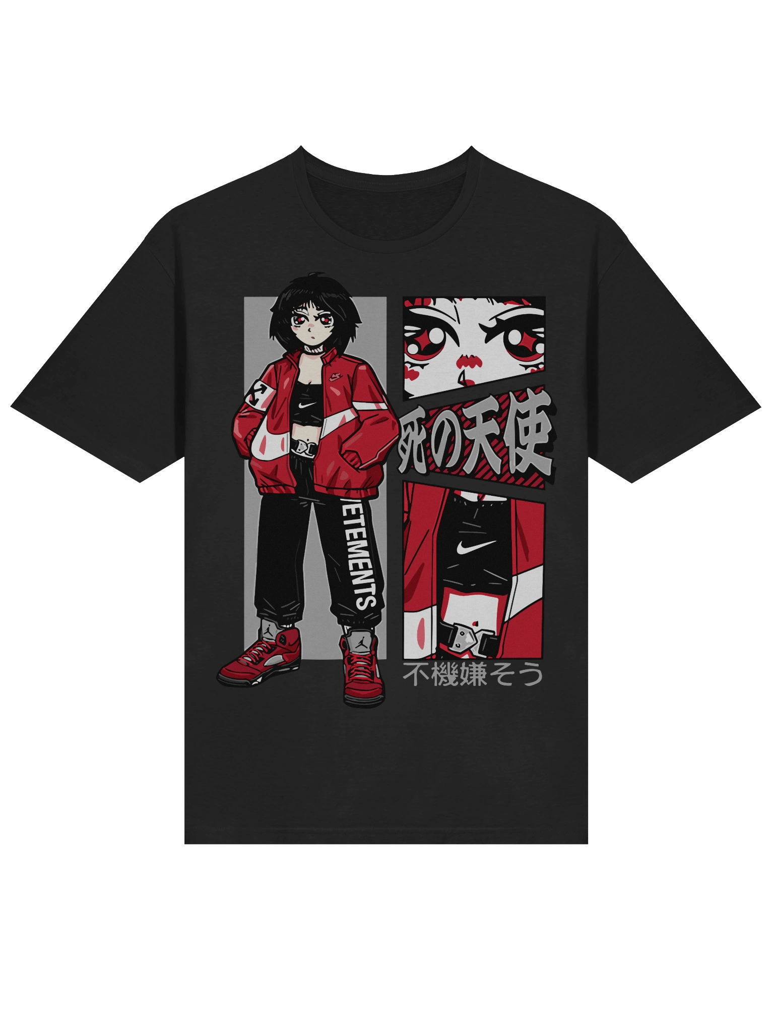 Anime Street Angel – Red Jacket Aesthetic – Gildan Softstyle T-Shirt product image (2)