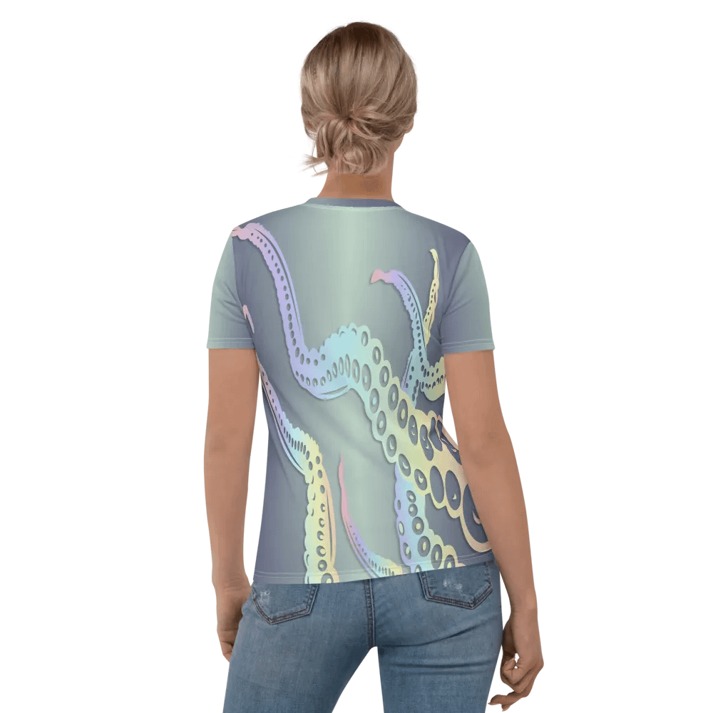 Octopus Tentacles Pastel All Over Print T-shirt product image (5)