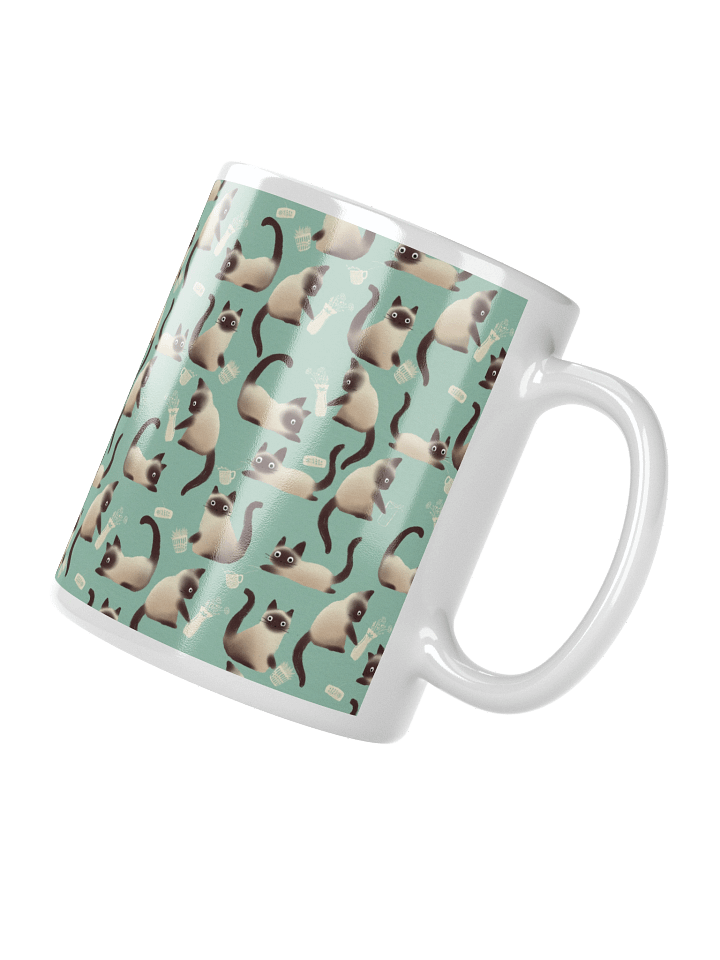Bad Siamese Cats Knocking Stuff Over Mug, Mint product image (6)