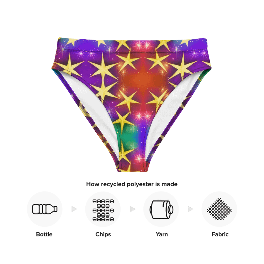 Shine Bright in Our Eco-Friendly Star Print String Bikini Top product image (3)
