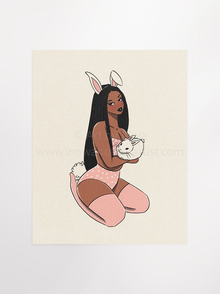 A girl and her bunny (borderless) product image (5)